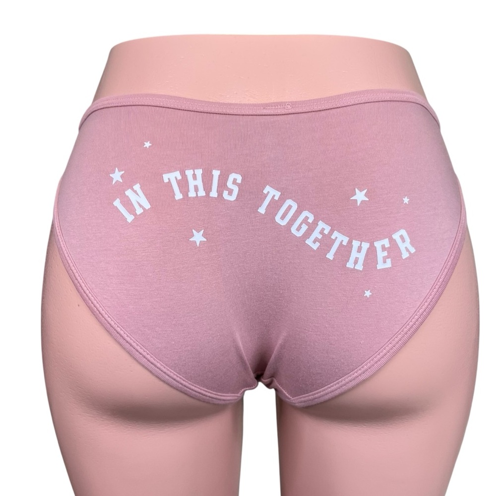 NWT Victoria's Secret PINK “In This Together” Dusty‎ Rose Bikini Panty Small